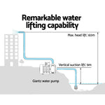 Garden Water Pump High Pressure 2000W Multi Stage Tank Rain Irrigation Yellow