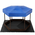 Kids Wooden Hexagon Sandpit With Canopy