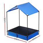 Kids Metal Sandbox With Canopy Cover