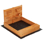 Kids Wooden Sandbox With Cover & Funnel