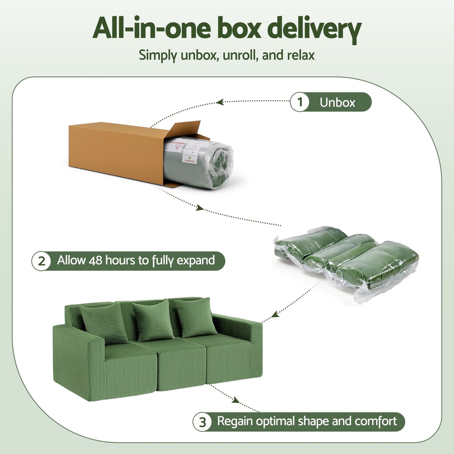 Modular Sofa Bed Green king