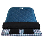 Sleeping Bag Double Pillow Thermal Camping Hiking Tent Blue -10&Deg;C