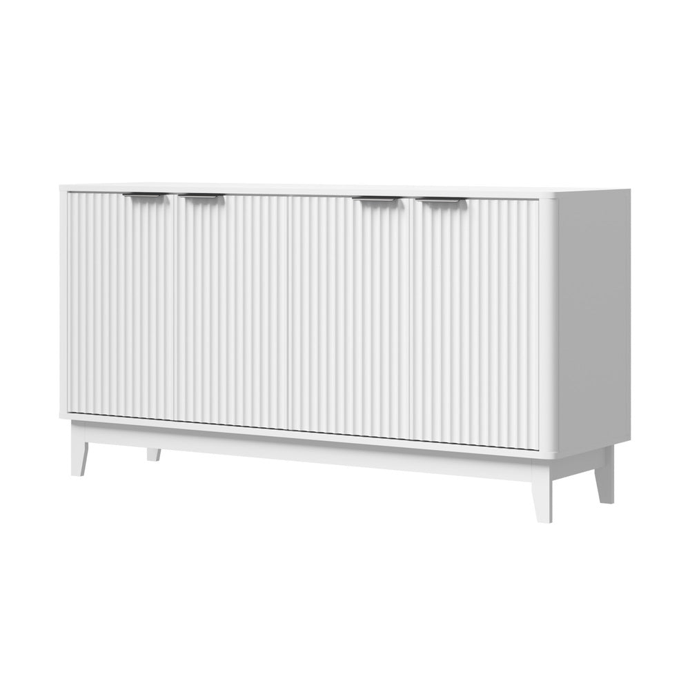 Buffet Sideboard Storage Cabinet 4 Doors Cupboard Natural
