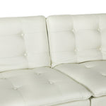 Sofa Bed 192Cm Beige Linen Fabric