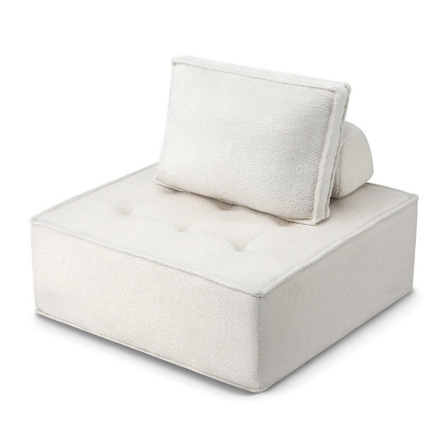 Floor Sofa Lounge Chair White 86x86x76cm