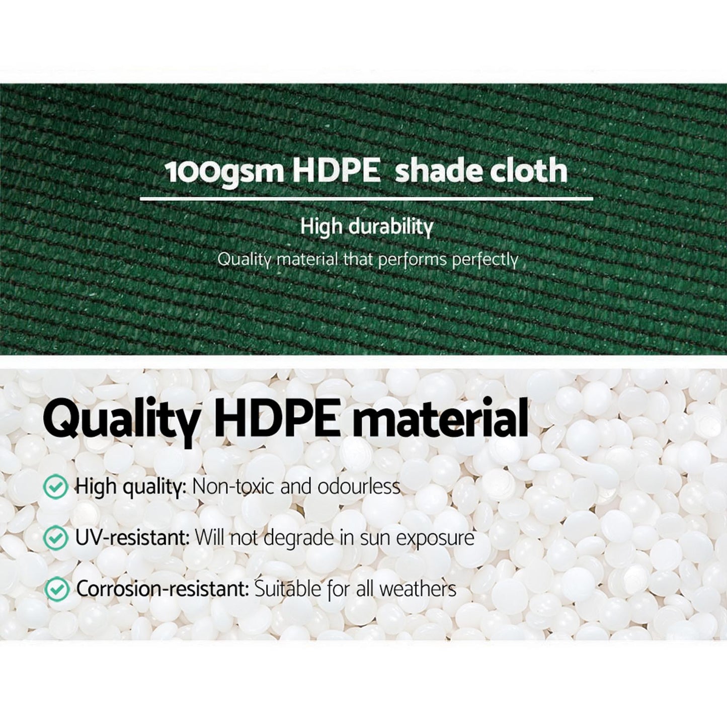50% Shade Cloth 3.66x30m Shade Cloth Sail Heavy Duty Shadecloth Garden Mesh Roll GR