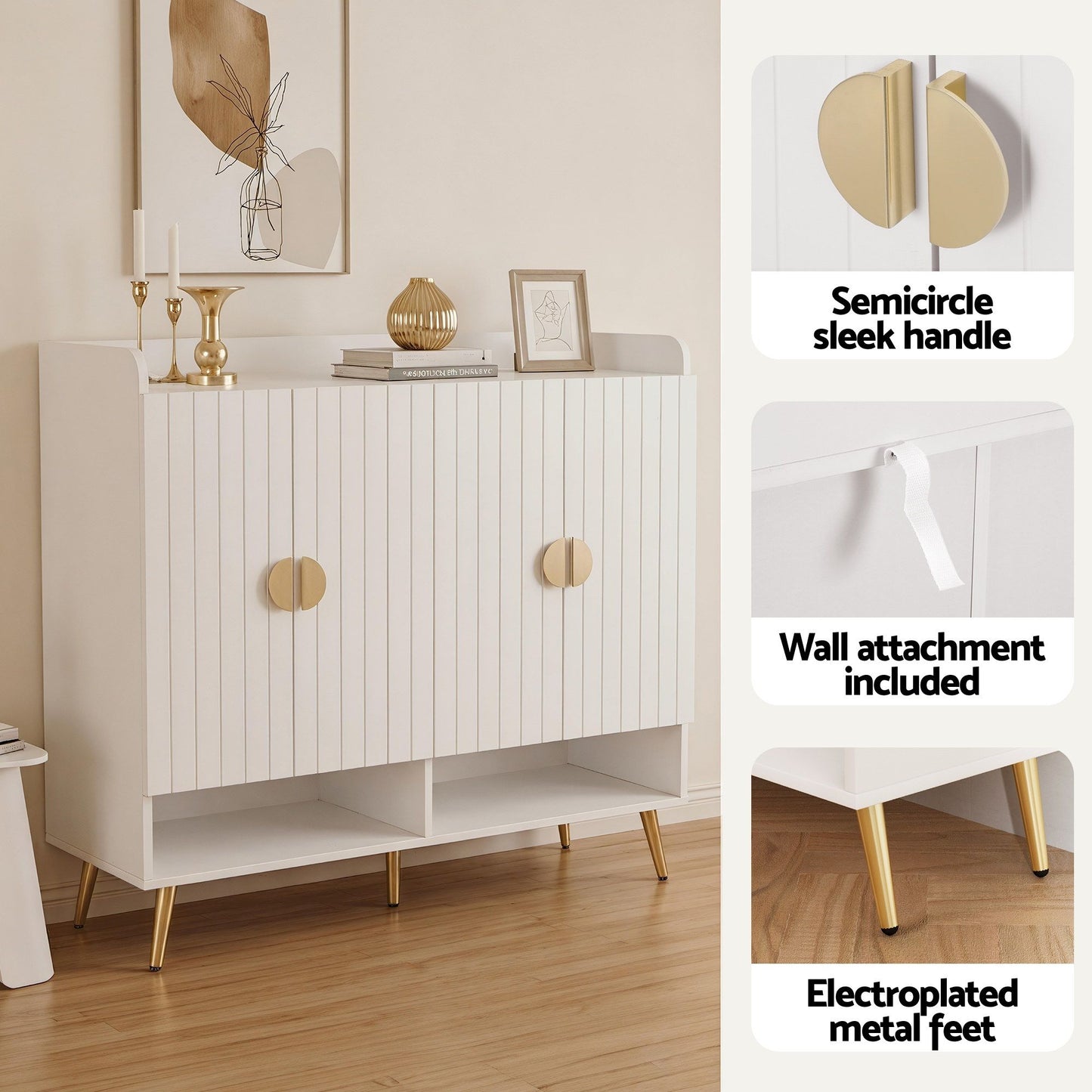Shoe Cabinet Clothes Rack Set 30 Pairs White | HomeAndLiving
