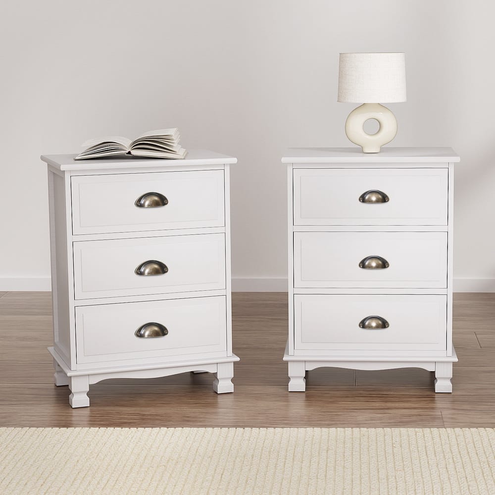 White bedside table 45x30x62.5cm, view 8