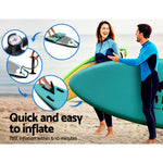 Stand Up Paddle Board 10.6Ft Inflatable Sup Surfboard Paddleboard Kayak Surf Green