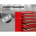 5 Drawer Tool Box Cabinet Chest Trolley Box Garage Storage Toolbox Red