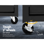 7 Drawer Tool Box Cabinet Chest Trolley Storage Garage Toolbox Black