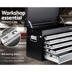 9 Drawer Tool Box Cabinet Chest Toolbox Storage Garage Organiser Grey