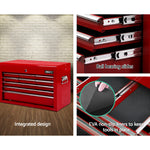 9 Drawer Tool Box Cabinet Chest Toolbox Storage Garage Organiser Red