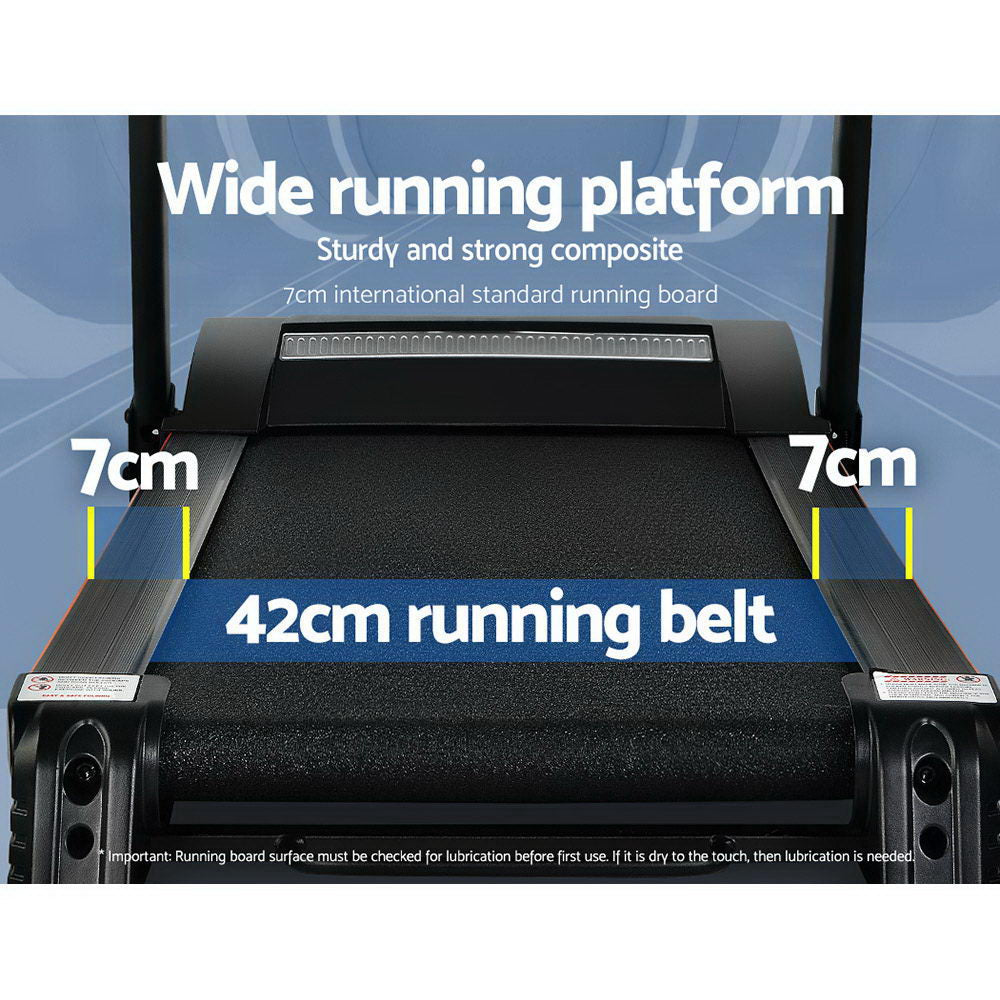 Treadmill Electric Home Gym Fitness Exercise Machine Hydraulic 420Mm
