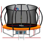 10Ft Trampoline For Kids W/ Ladder Enclosure Safety Net Rebounder Orange