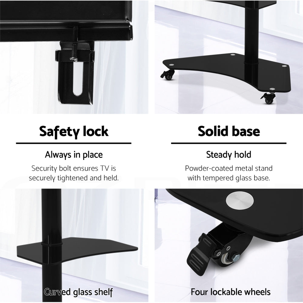 Mobile Tv Stand (32"-70") Mount Bracket Portable Trolley Cart