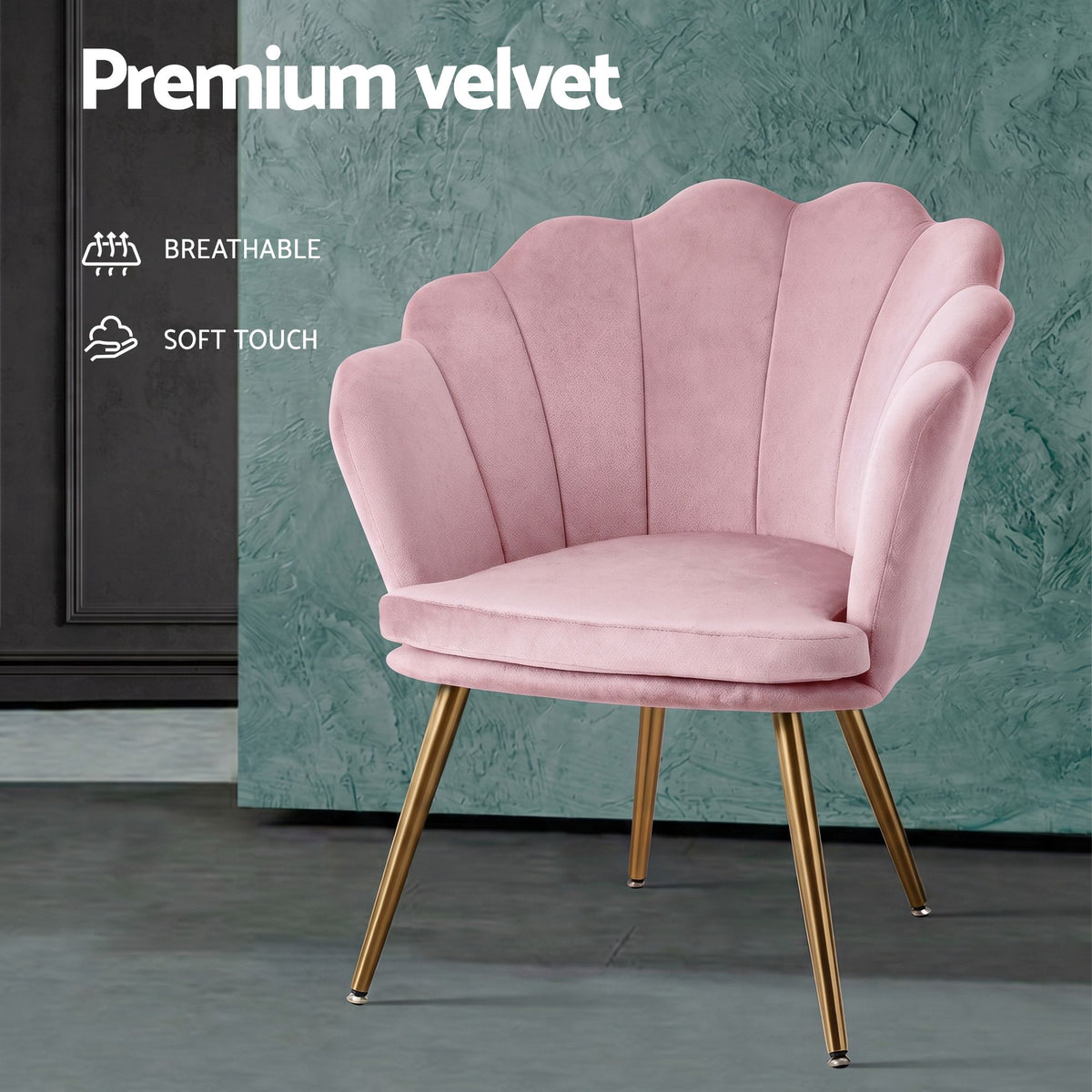 Armchair Velvet Pink Callista