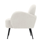Armchair Lounge Chair Armchairs Accent Arm Chairs Sherpa Boucle White