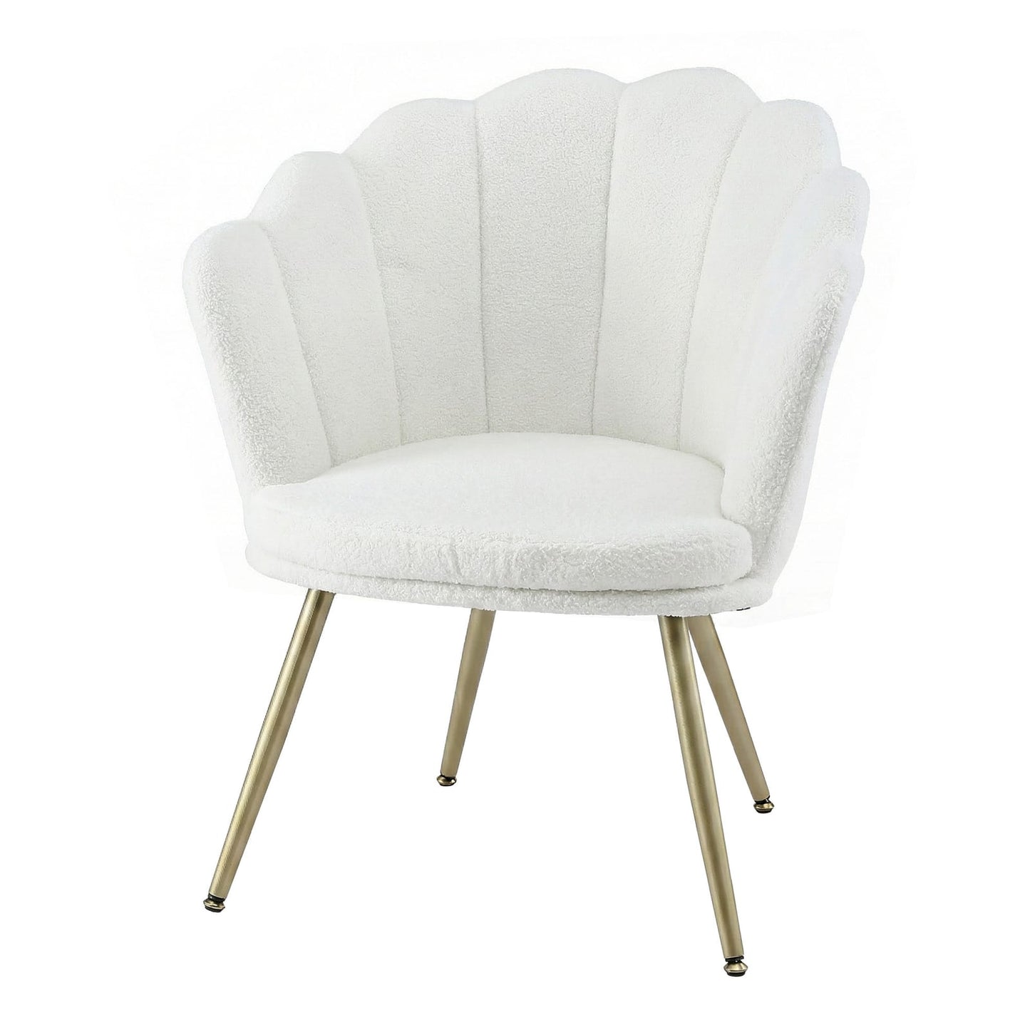 Fleece Armchair White Accent 70x60x80cm