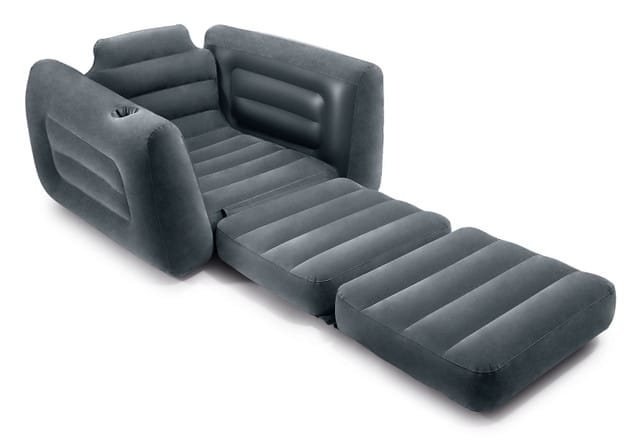 Sofa Bed Charcoal Velvet 36x40x15cm