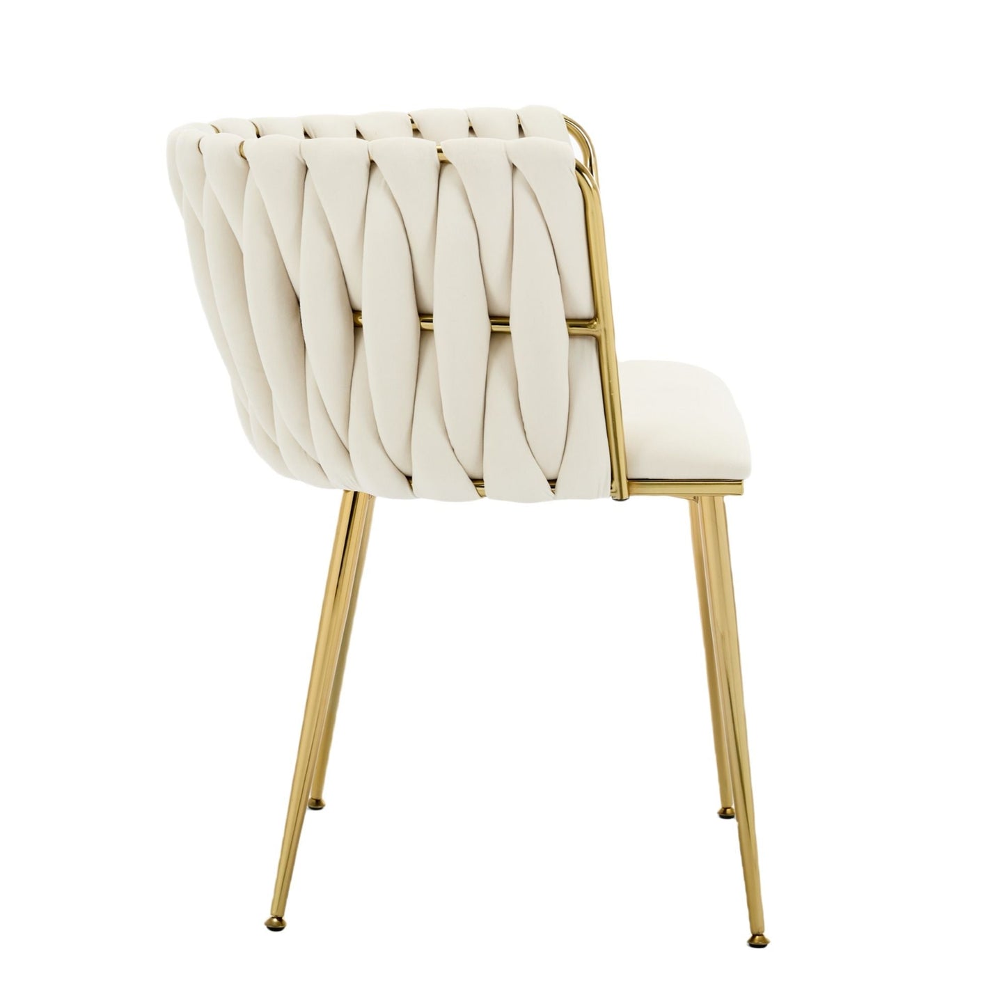 Velvet Dining Chairs Armrest Gold Legs Set of 2 | Home & Living