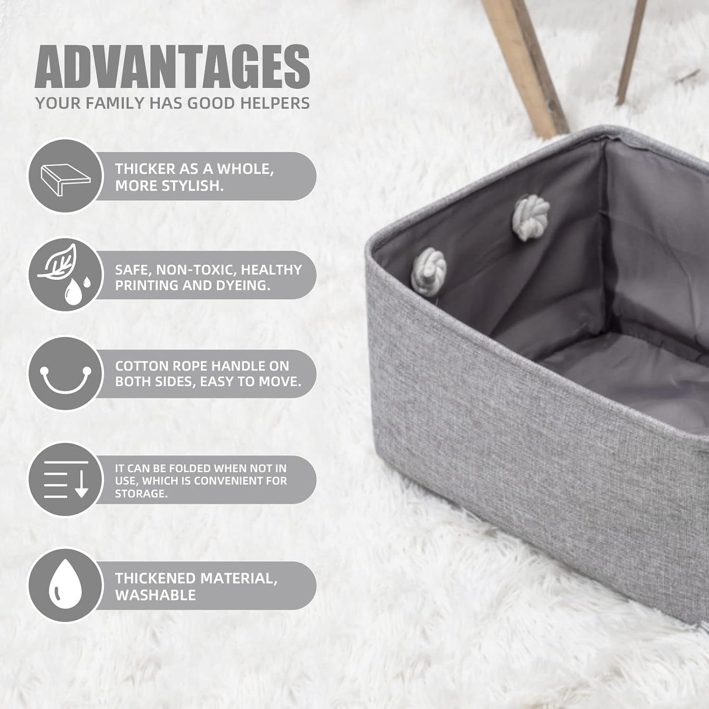 Fabric Storage Basket Small