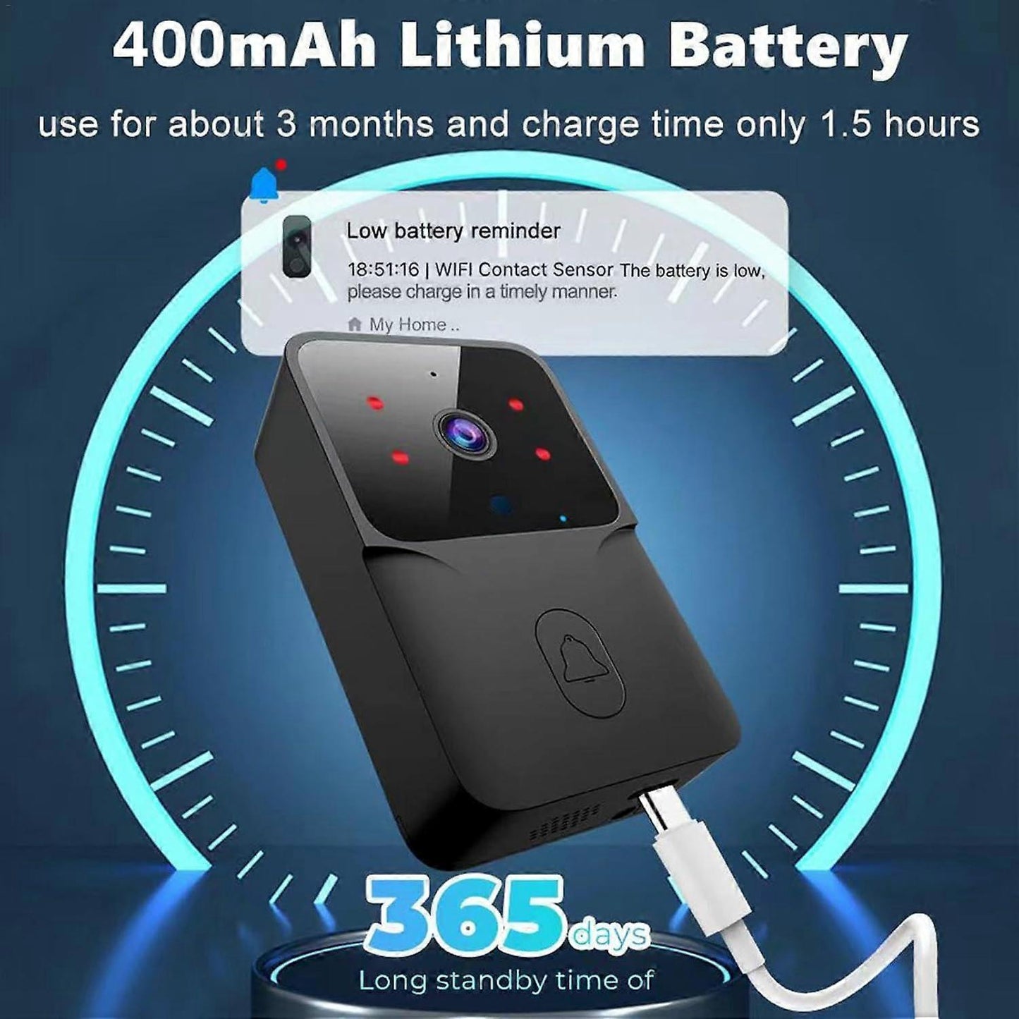 Video Doorbell Camera Battery Wireless | Home & Living