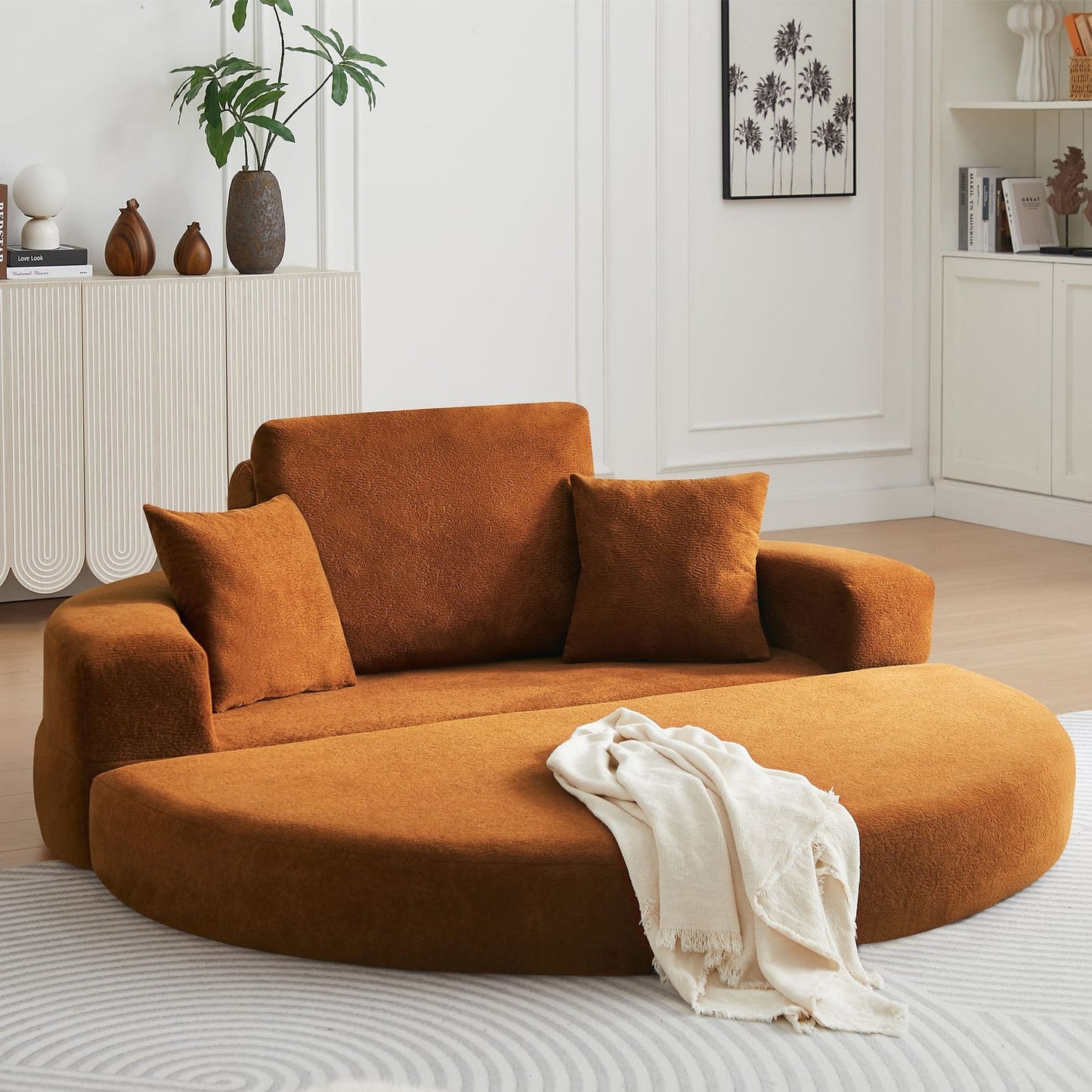 Velvet Sofa Bed Orange