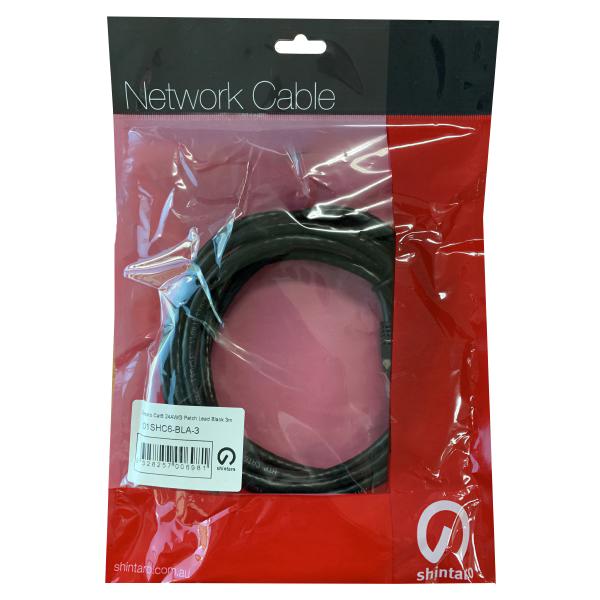Cat6 24 Awg Patch Lead Black 2M