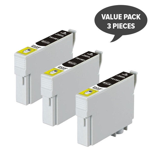 T1381 138 Pigment Black Compatible Inkjet Cartridge X 3