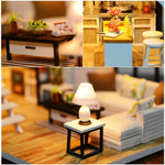 Dollhouse Miniature With Furniture Kit, Dust Proof, Music - M9