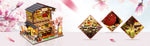 Dollhouse Miniature Kit With Furniture, Dust Proof, And Music - Asia (1:24 Scale)