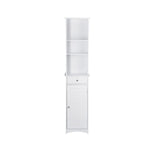 Bathroom Tall Storage Cabinet Organiser - White