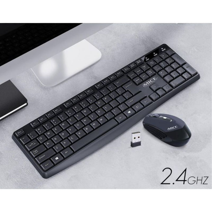 Wireless Keyboard And Mouse Combo 2.4Ghz Ergonomic Office 104 Keys