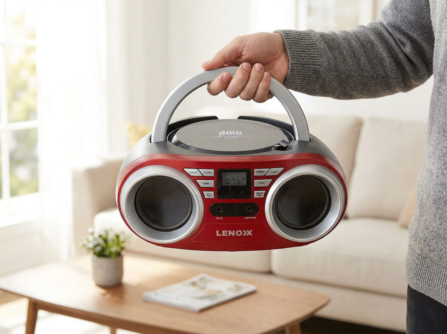 Portable CD Player Black/Red