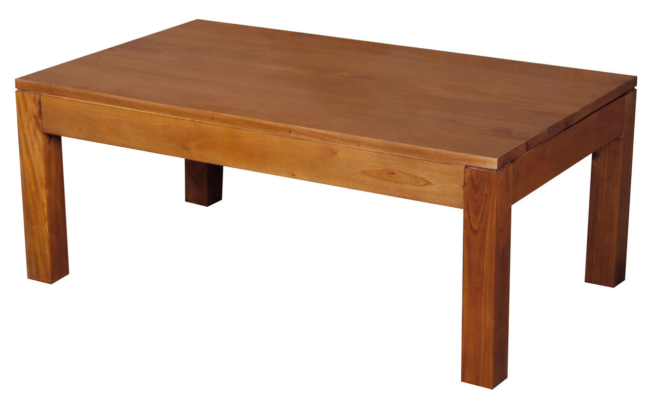 Solid Mahogany Timber Coffee Table (Light Pecan)