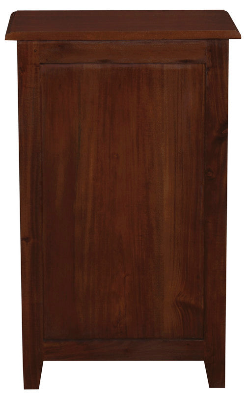 1 Drawer Solid Mahogany Timber Lamp Table (Chocolate)