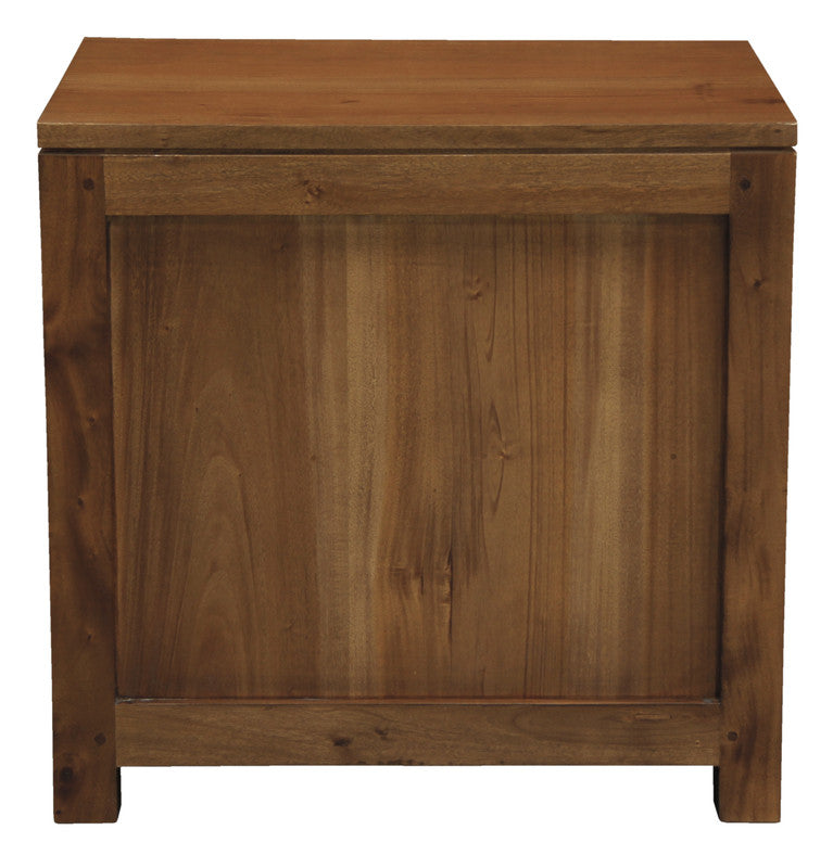 Paris 1 Drawer Solid Mahogany Timber Lamp Table (Light Pecan)