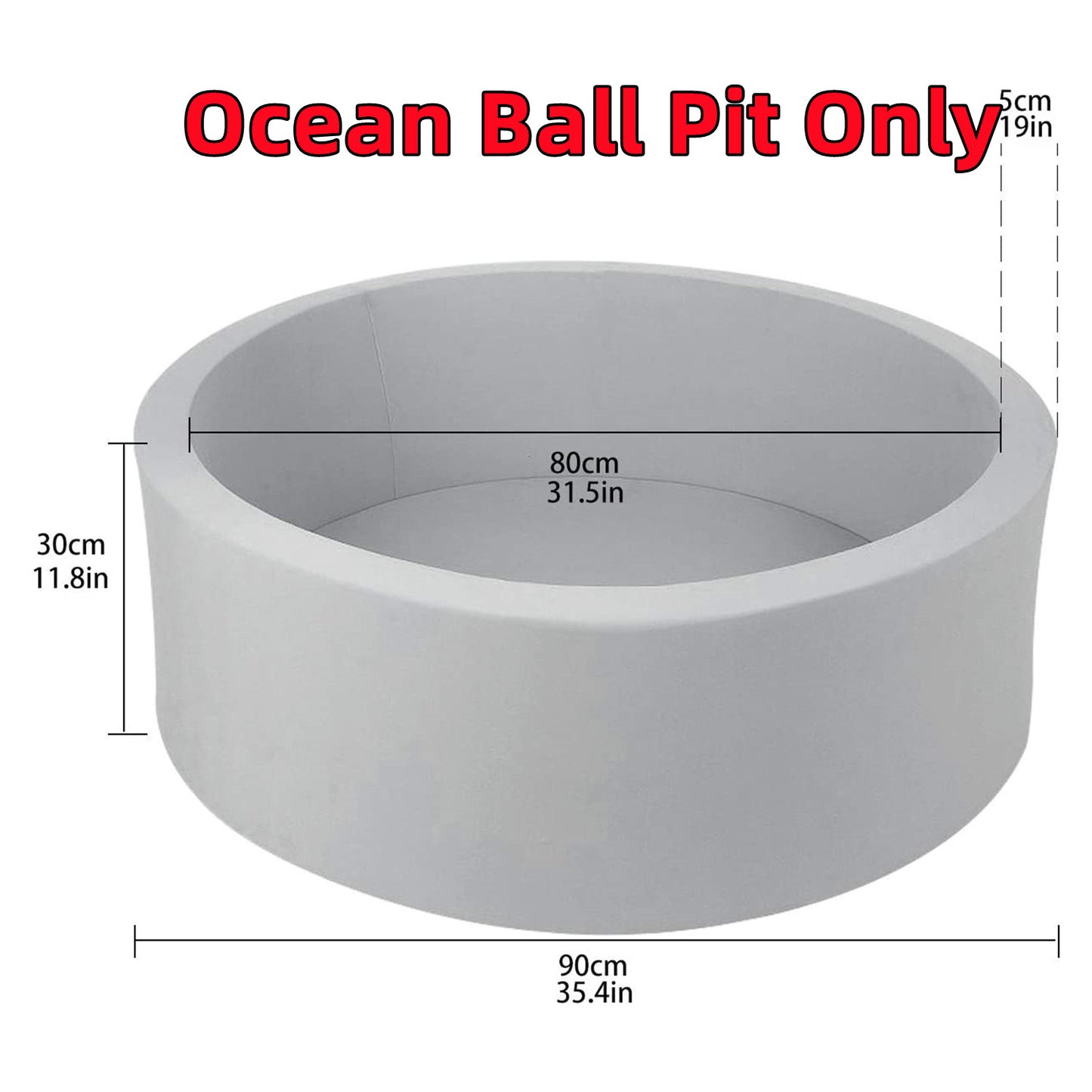 Soft Ocean Ball Toy Play Pit Foam Pool (90X30Cm)