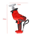 Cordless Electric Reciprocating Saw Cutter (Red, Blades Included)