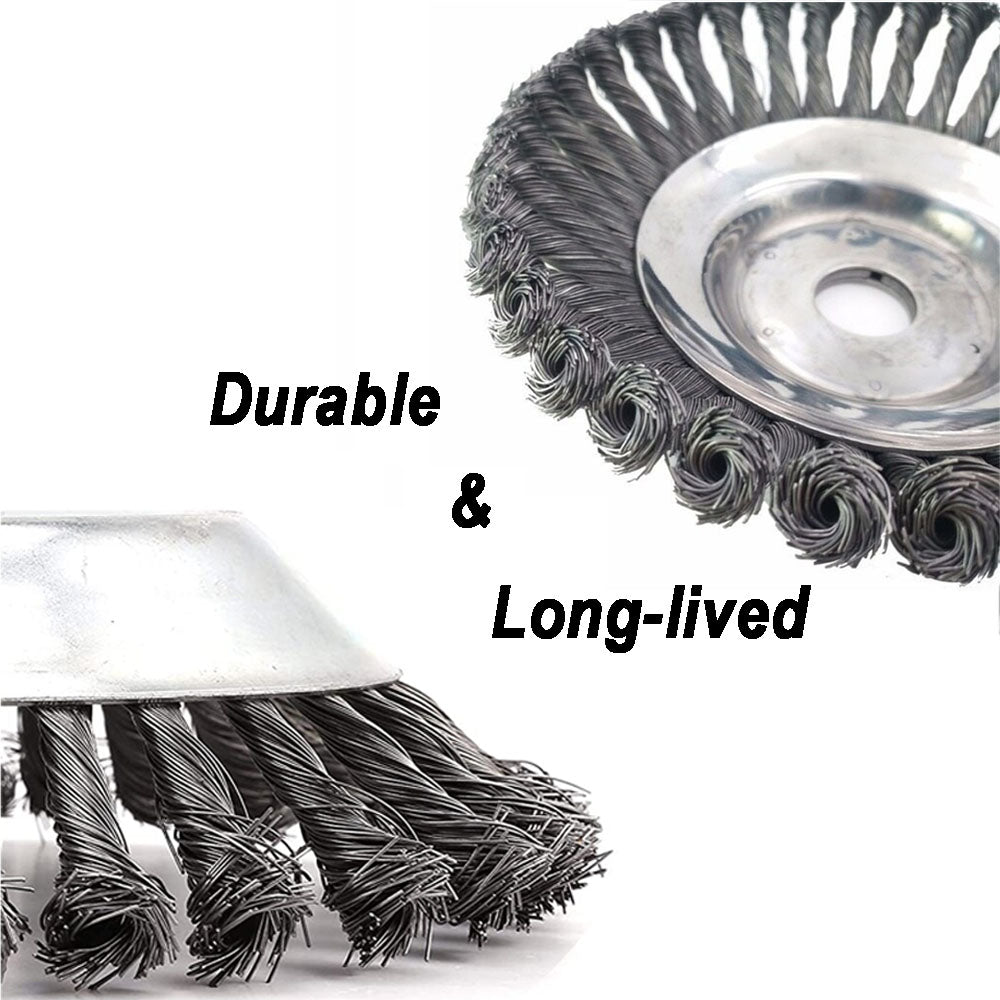 Weed Brush Steel Wire Trimmer Wheel Garden Lawn Mower Grass Cutter Head Tool