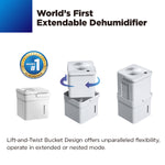 Smart Wi-Fi Cube Dehumidifier, 12L Tank, 20L/Day Capacity