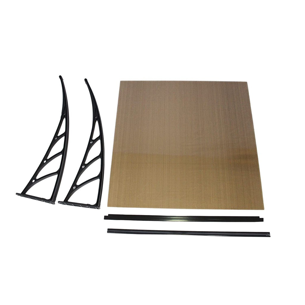 Window Door Awning Canopy Outdoor Uv Patio Rain Cover Tawny 1M X 1.2M Type 1