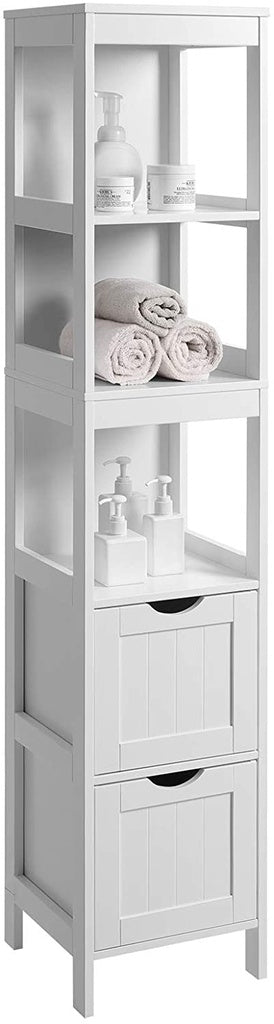Floor Cabinet with Shelves and Drawers White BBC66WT