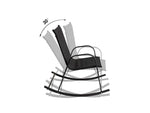 Rocking Chair High Back Rocker Chairs Steel Metal Textilene