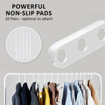 50X Plus Hanger Multiple Clothes Rack Organizer Foldable 10 Holes White