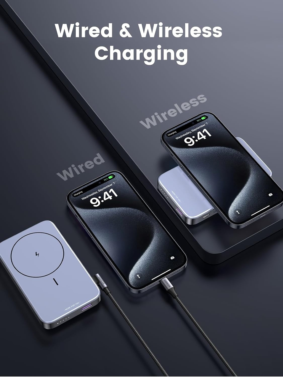 10000Mah Magnetic Wireless Power Bank (Sapce Gray)