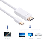 Mini Dp Male To Hdmi Cable White Support 4K 1.5M (20849)