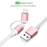 Micro-Usb To Usb Cable With Mfi Certified Iphone Adapter 1M (30470)