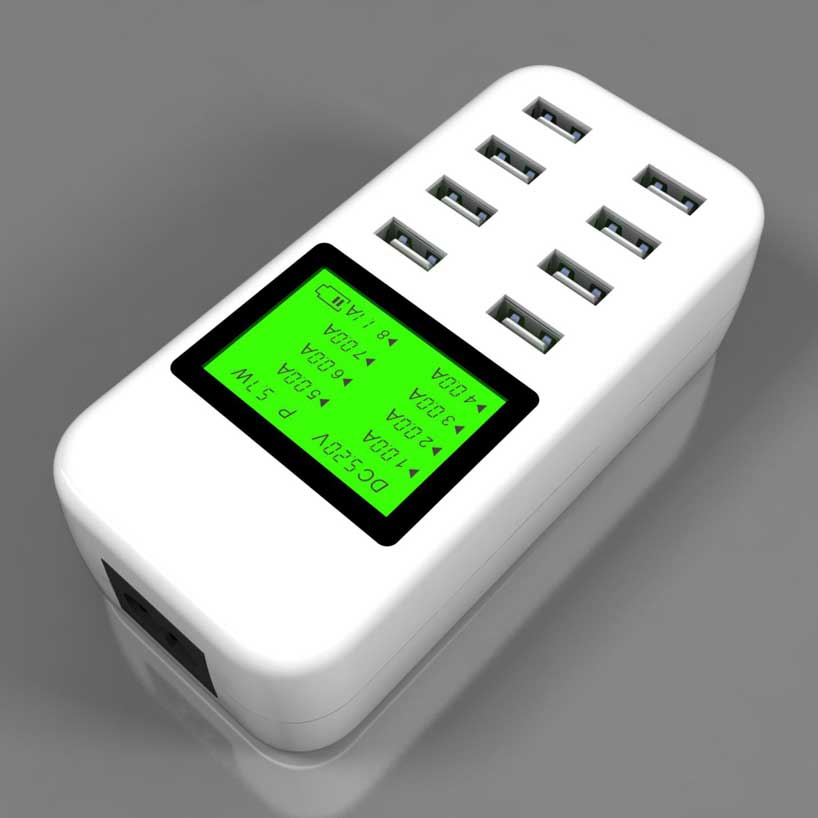 8 Port Usb Desktop Charger 5V/8A Multi Smart Fast Charging Station